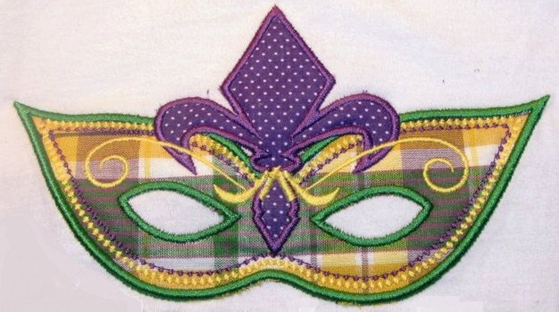 mardi gras applique iron on