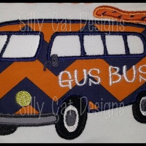 Gus Bus with Tail Applique Design