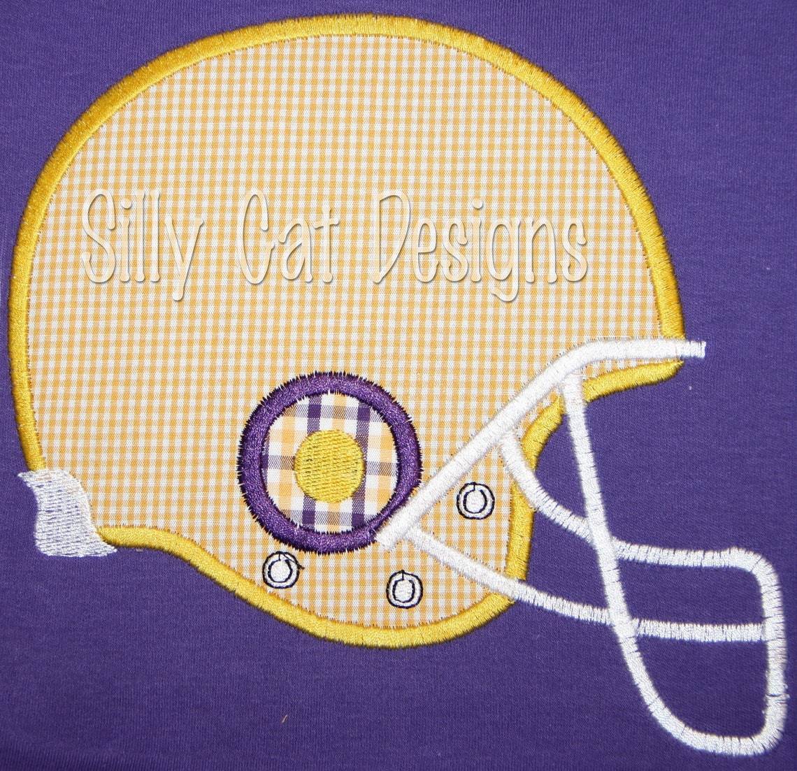 Football Helmet Applique Design Etsy