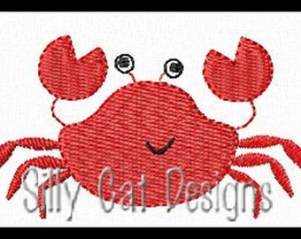 Crab Mini Fill Stitch Embroidery Design