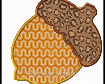 Acorn Applique Embroidery Design