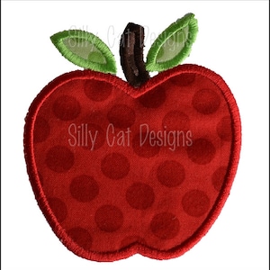 Apple Applique Machine Embroidery Design
