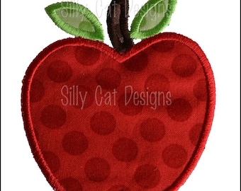 Apple Applique Machine Embroidery Design