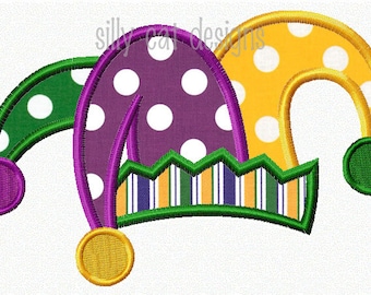 Mardi Gras Jester Hat Applique Design