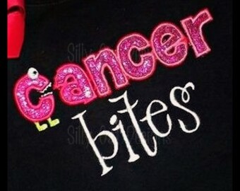 Cancer Bites Applique Machine Embroidery Design