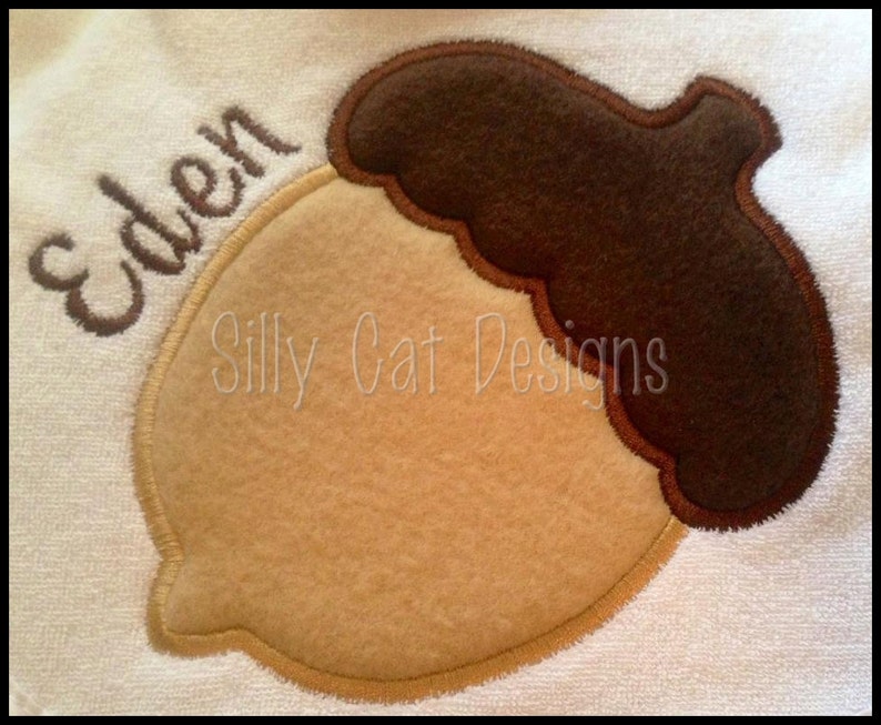 Acorn Applique Embroidery Design Etsy