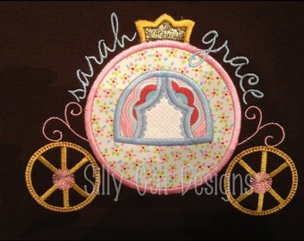 Princess Carriage Applique Design