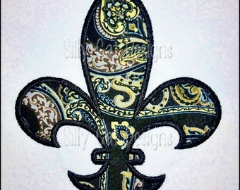 Classic Fleur De Lis Applique Machine Embroidery Design