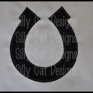 Horse Shoe Applique Machine Embroidery Design