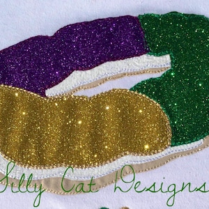 Aplikacja na tort królewski w stylu vintage Mardi Gras