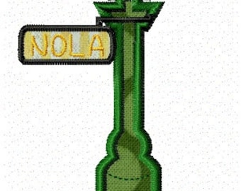 NOLA Street Sign Applique Embroidery Design