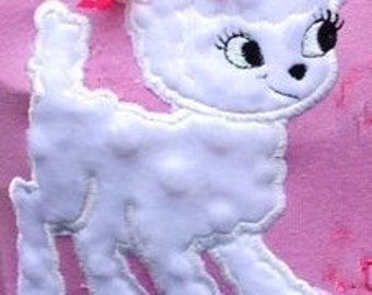 Lamb Applique Machine Embroidery Design