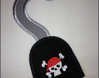 Pirate Hook Applique Machine Embroidery Design