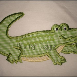 Alligator Design de broderie de Machine Applique avec ou sans Ric Rac