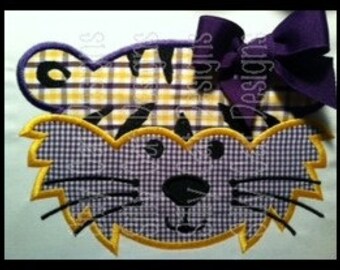 Tiger Girl Applique Machine Embroidery Design