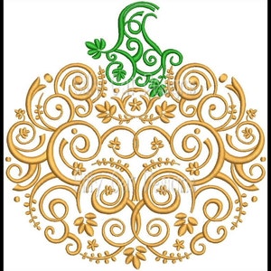 Decorative Pumpkin Applique Embroidery Design
