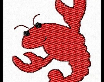 Crawfish Mini Fill Stitch Embroidery Design