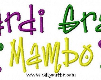 Mardi Gras Mambo Embroidery Design