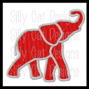 Elephant Mini Fill Stitch Embroidery Design