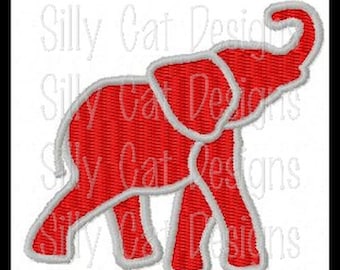 Elephant Mini Fill Stitch Embroidery Design