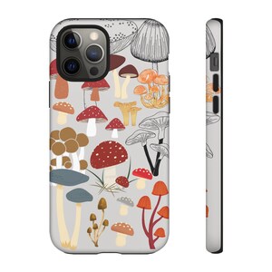 Mushroom Phone Case, cottagecore, Nature Lover Gift, Botanical Phone Cover, Tough and MagSafe Phone Cases for iPhone, Pixel & Galaxy