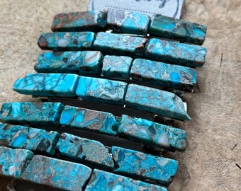 Turquoise Stone Hair Barrette: Boho Silver Tone Hair Clip