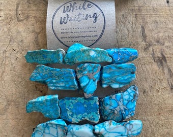 Extra Large Turquoise Hair Barrette: Raw Stone Western Hair Clip (4 Inch)