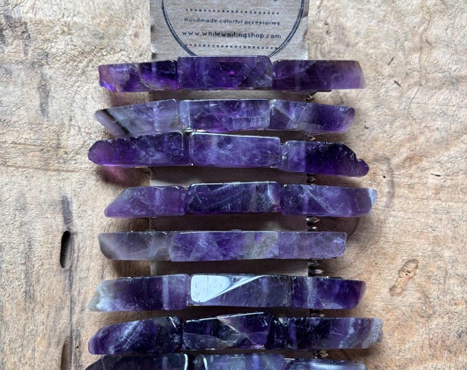 Amethyst Stone Barrette: Raw Purple Crystal Hair Clip, Boho Accessory