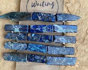 Extra large blue stone hair clip/ lapis lazuli hair barrette / druzy hair clip/ hair accessory raw stone hair clip/ hair clip/ hair barrette