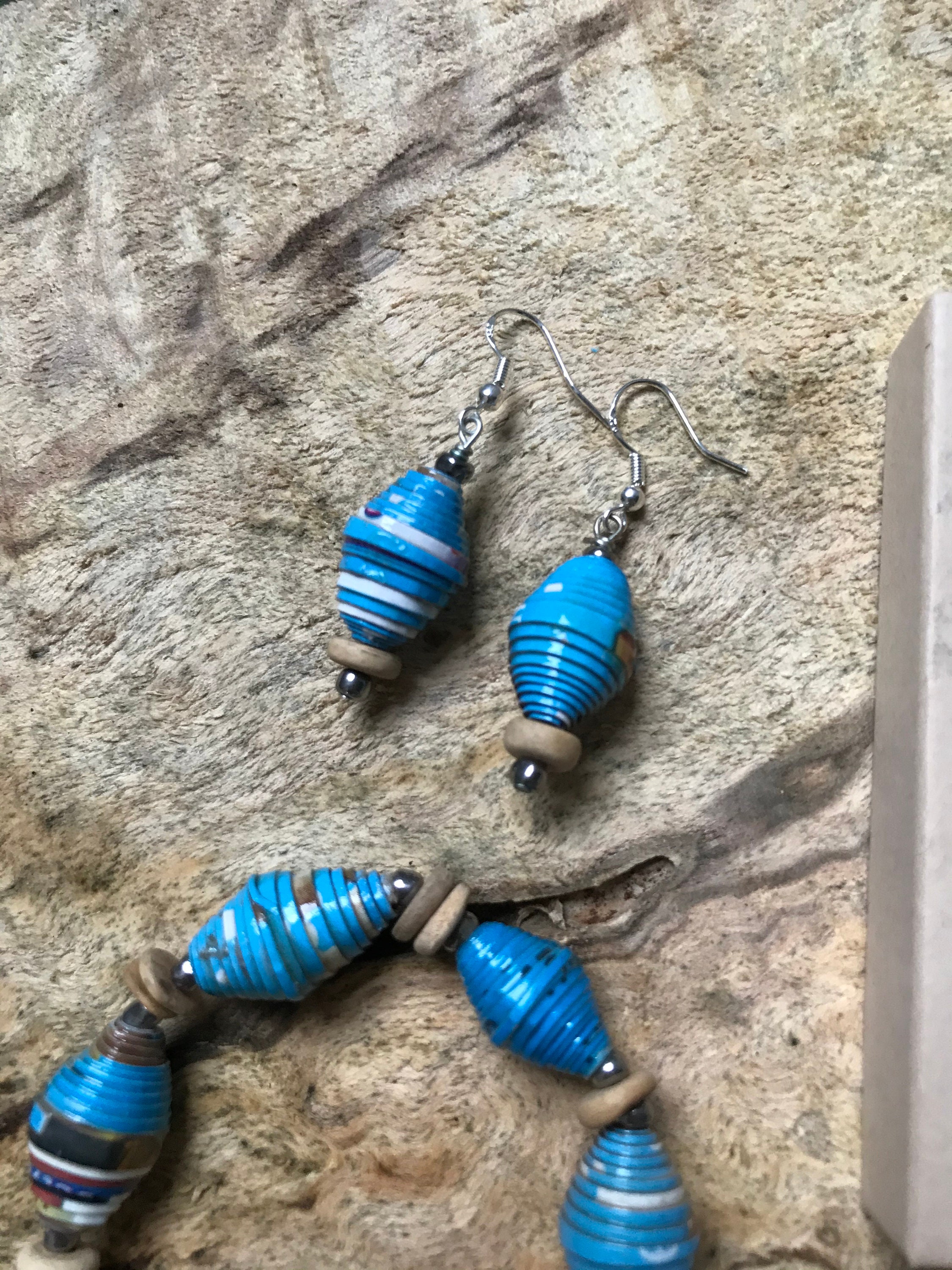 Paper Bead Earrings | papayagift