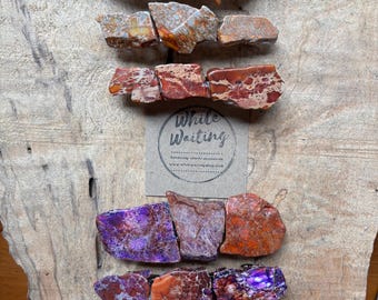 Extra grote natuurlijke oranje stenen haarspeld: ruwe druzy-clip (4 inch)