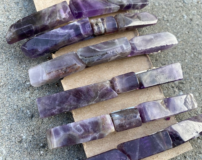 Purple Stone hair Barrette/ amethyst 3 in barrette/ druzy hair barrette/ hair accessory / raw stone hair clip/ boho hair clip