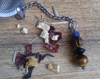 Tea infuser/ tiger's eye tea infuser/ tea strainer / loose leaf tea strainer/ loose leaf tea infuser