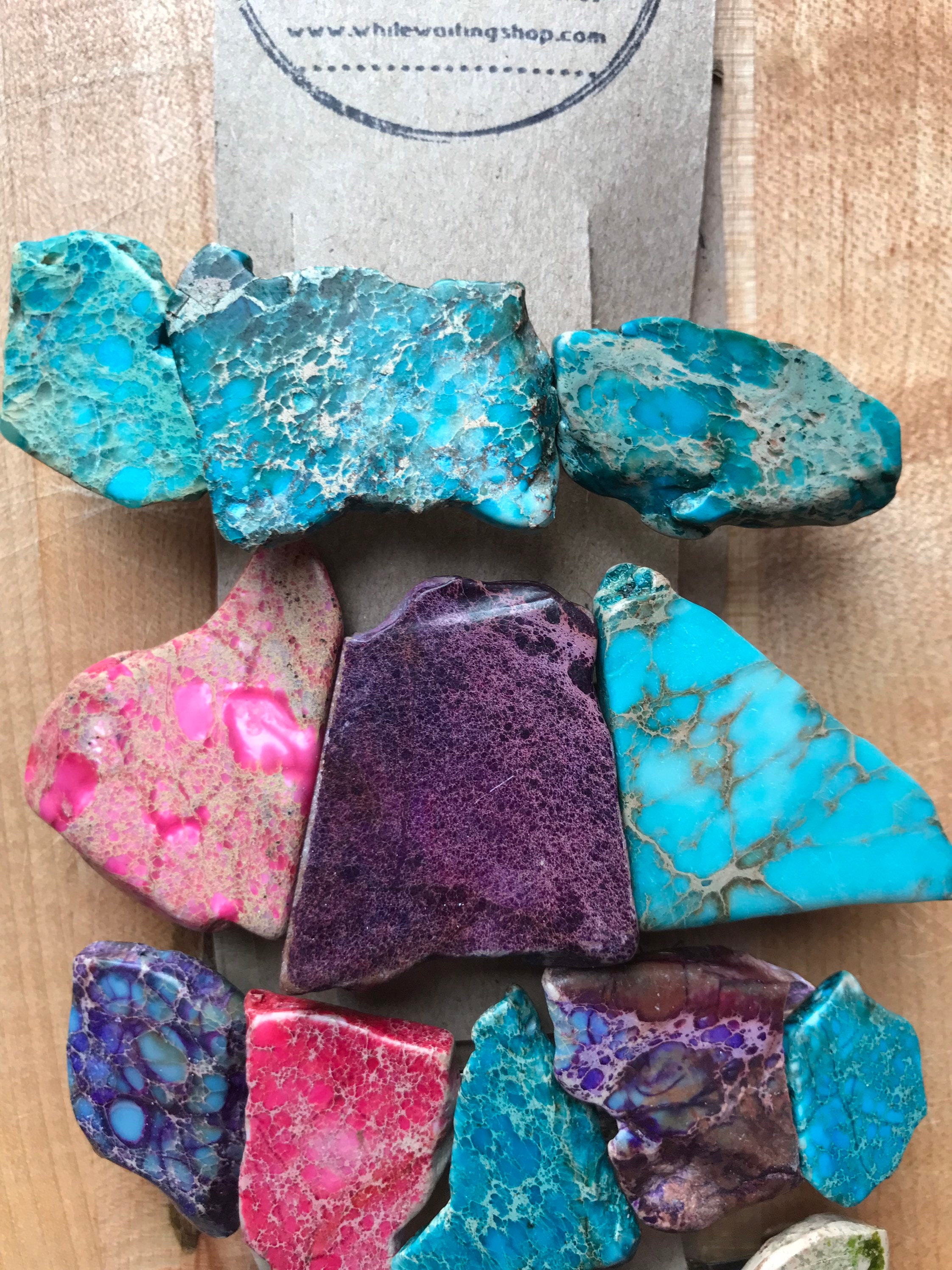 Extra large natural stone hair clip/ turquoise hair barrette / druzy