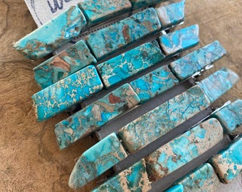 Turquoise Stone hair clip/ turquoise hair barrette / druzy hair clip/ hair accessory / raw stone hair clip/ boho hair clip/ hair barrette