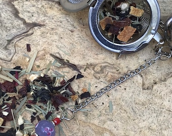 Fun Floral Tea infuser/ purple hand painted flowers tea infuser/ pretty tea strainer / loose leaf tea strainer/ loose leaf tea infuser