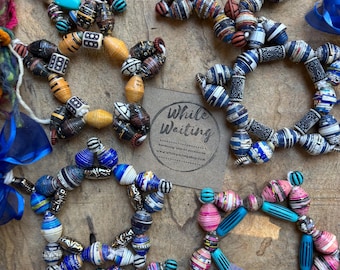 paperbead star ornaments- bohemian ornament