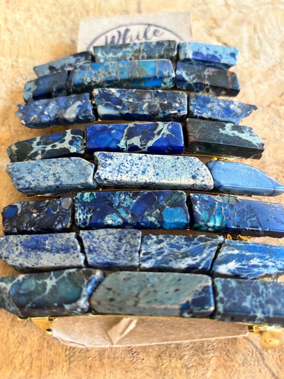 Navy Blue Stone Hair Barrette: Lapis Lazuli Style Druzy Clip 