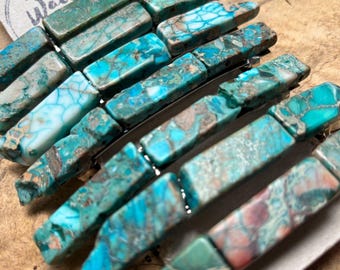 Turquoise Stone Hair Barrette: Boho Silver Tone Hair Clip