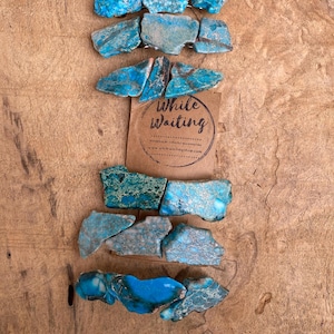 Turquoise Stone Hair Clip: Boho Barrette with Dyed Howlite & Jasper