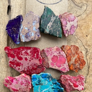 Boho Stone Hair Barrette: Dyed Howlite & Jasper Clip