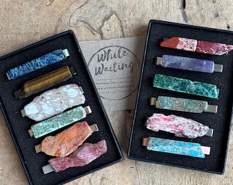 Jasper Stone Tie Clip: Colorful Statement Tie Bar