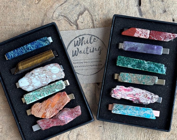 Jasper Stone Tie Clip: Colorful Statement Tie Bar