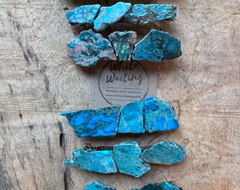 Extra Large Turquoise Hair Barrette: Raw Stone Western Hair Clip (4 Inch)