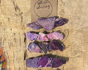 Extra Large Purple Stone Hair Barrette: Raw Druzy Clip, 4 Inch