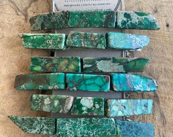 Green Jasper Stone Hair Barrette: Boho Hair Clip