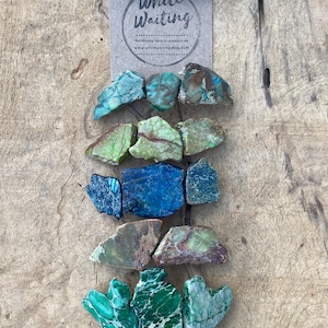 Raw Stone Hair Clip: Dyed Howlite & Jasper Barrette