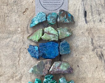 Raw Stone Hair Clip: Dyed Howlite & Jasper Barrette