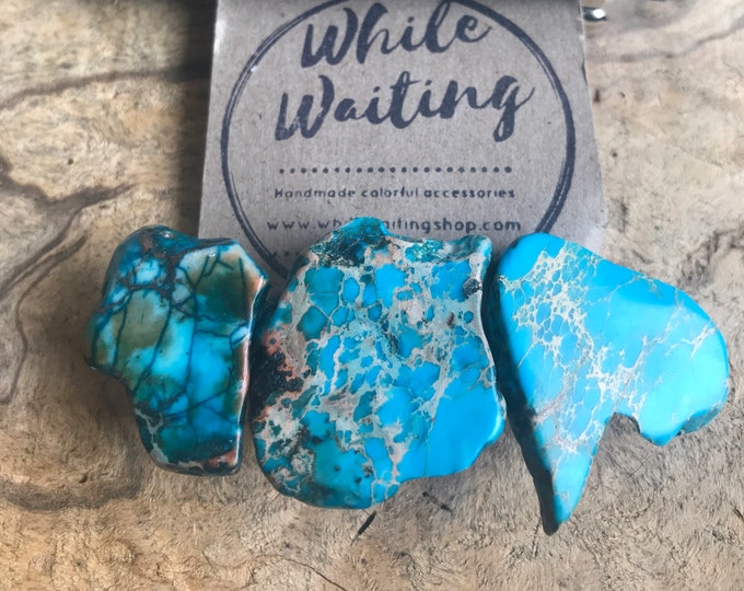 Wholesale stone hair clips/  5 turquoise hair barrettes / / hair accessory / stone hair clip/ boho hair clip/ blue hair barrette