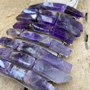 Purple Stone hair Barrette/ amethyst 3 in barrette/ druzy hair barrette/ hair accessory / raw stone hair clip/ boho hair clip